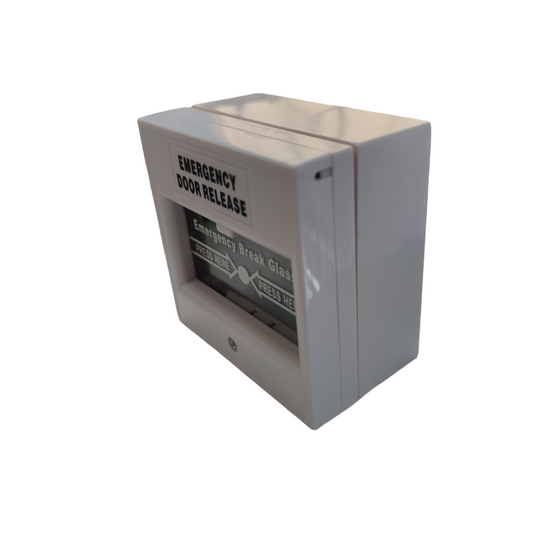 ZwitseRise Break Glass Fire Alarm Switch emergency door release box in white