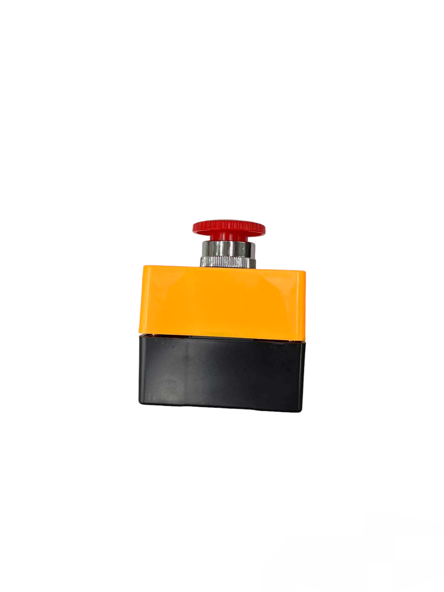 Auspicious emergency stop push button 25mm with red top and yellow black base for safety control