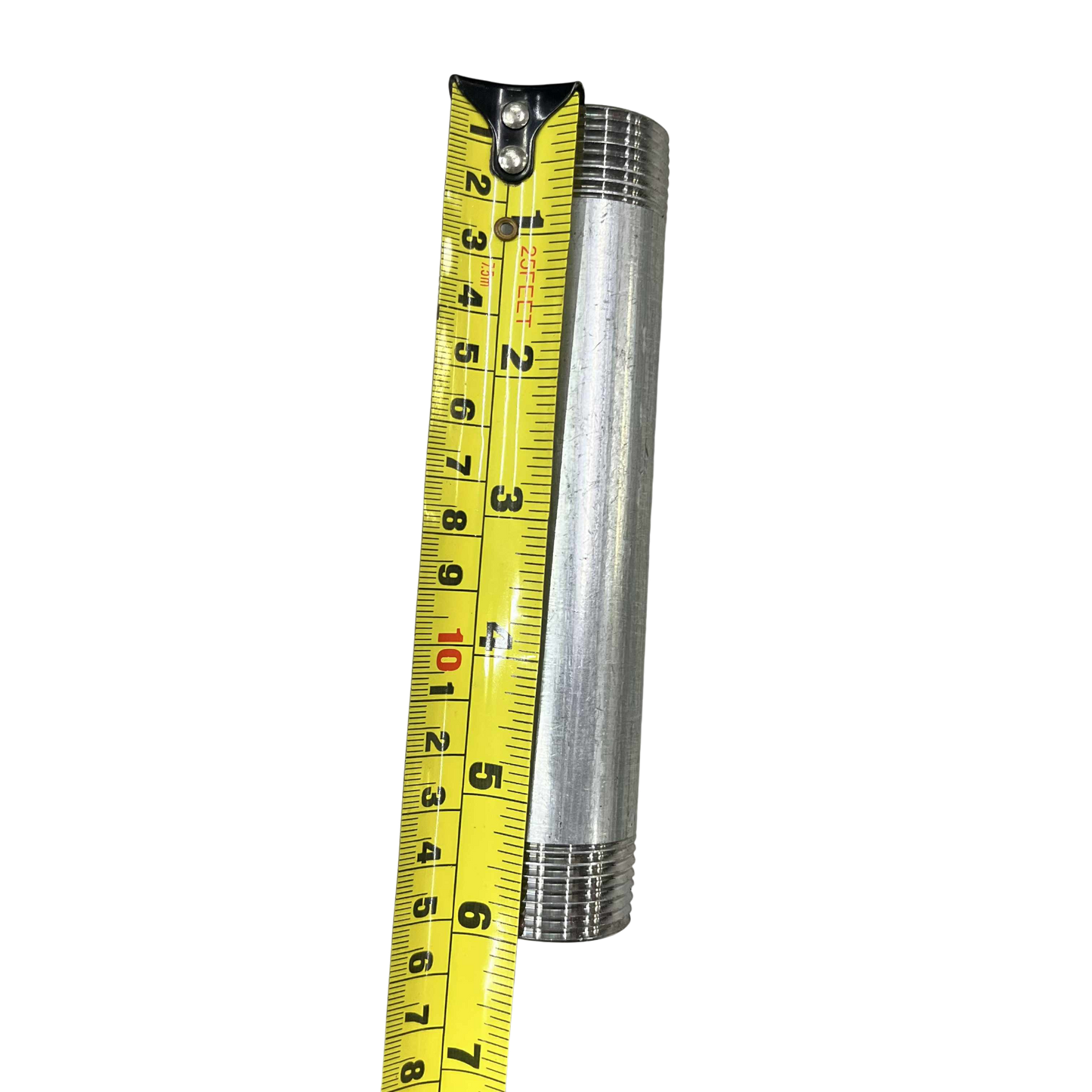 EMT conduit nipple 1 inch 6 inches with measuring tape for accurate sizing and installation