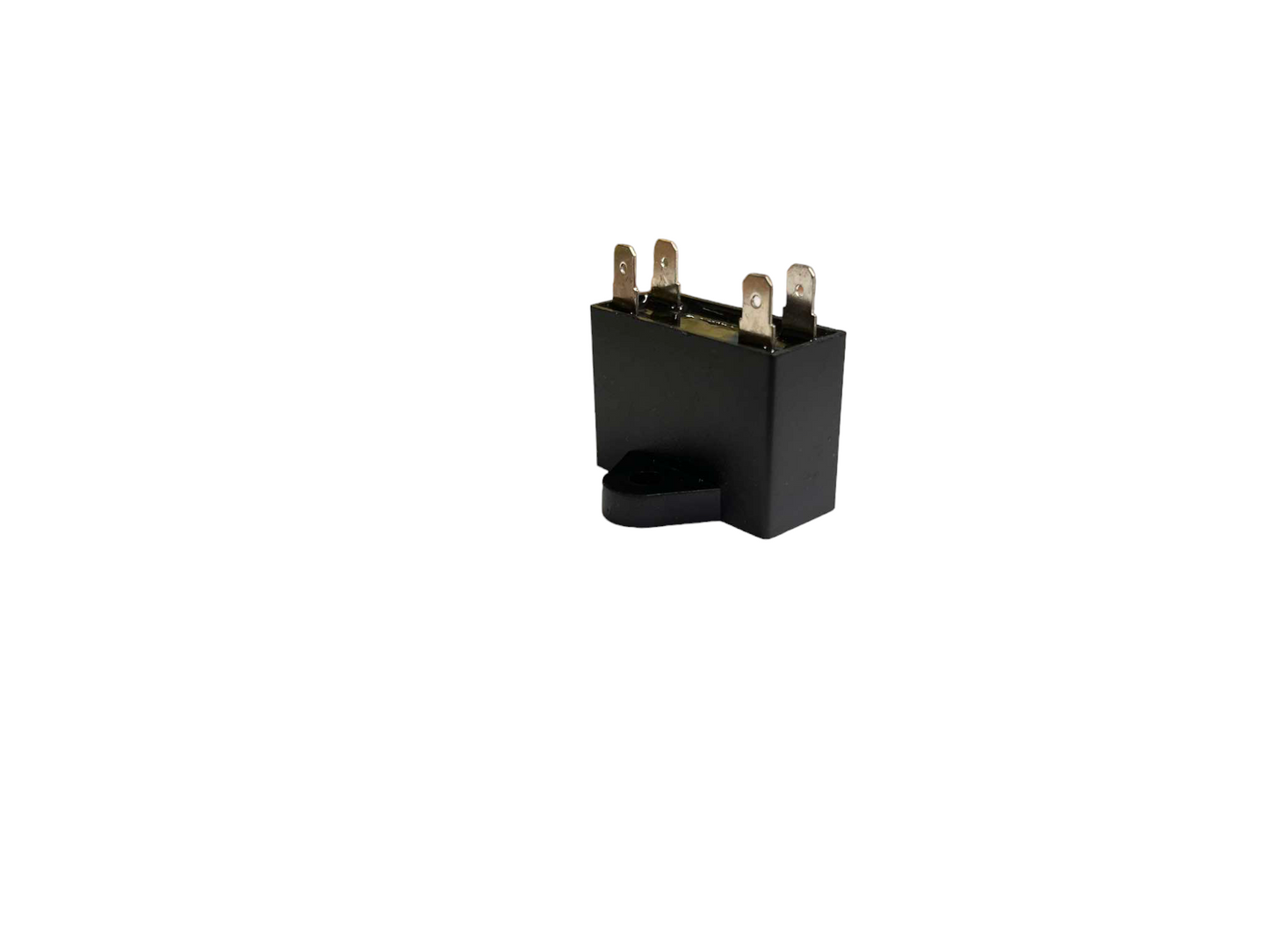 Black electrical fan capacitor 1.2uF 450V with metal terminals for circuitry parts