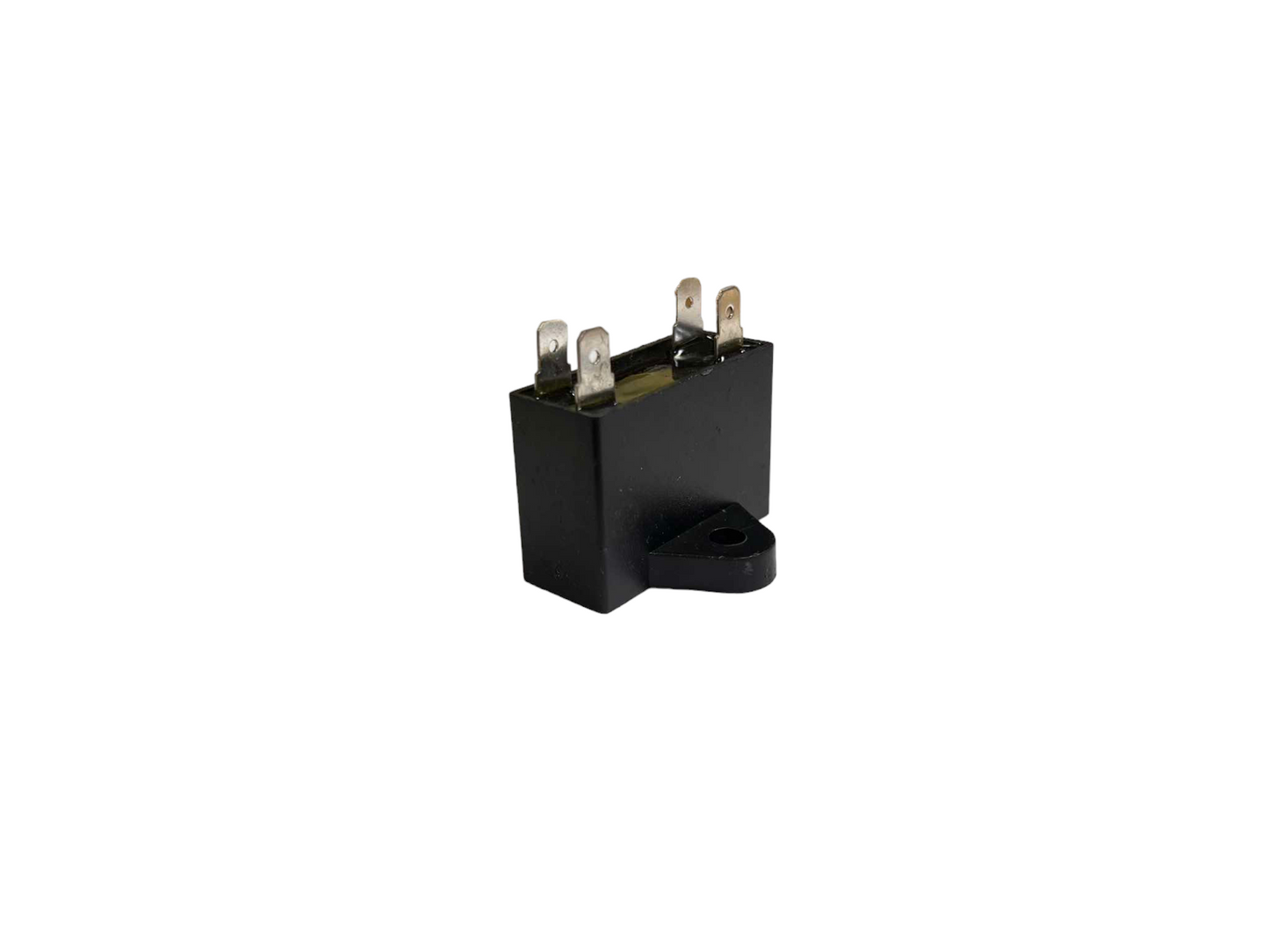 Black fan capacitor 1.2uF 450V electrical component with metal terminals