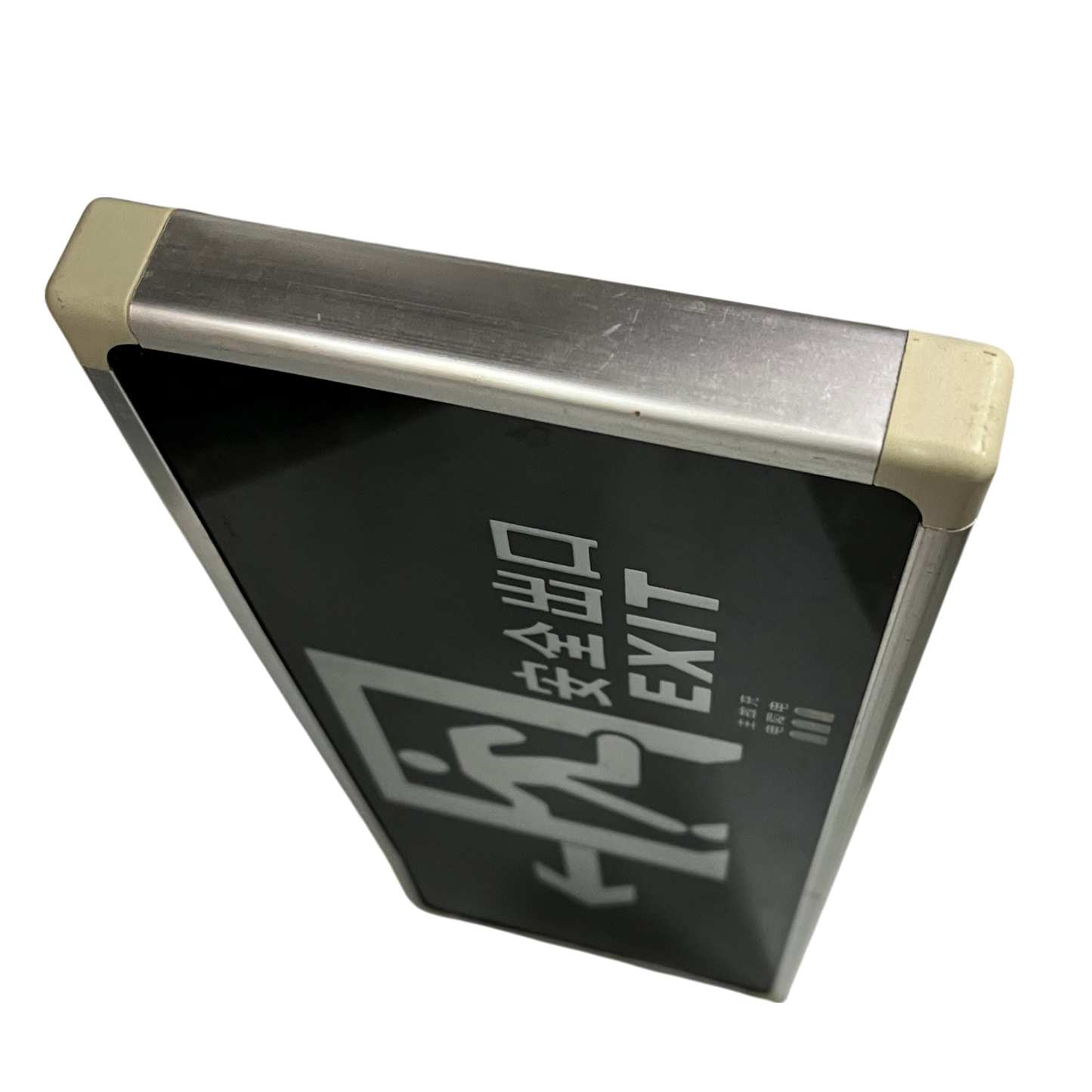 Exit Sign LED 3W 220V Green with aluminum frame and safety markings for work and safety lighting