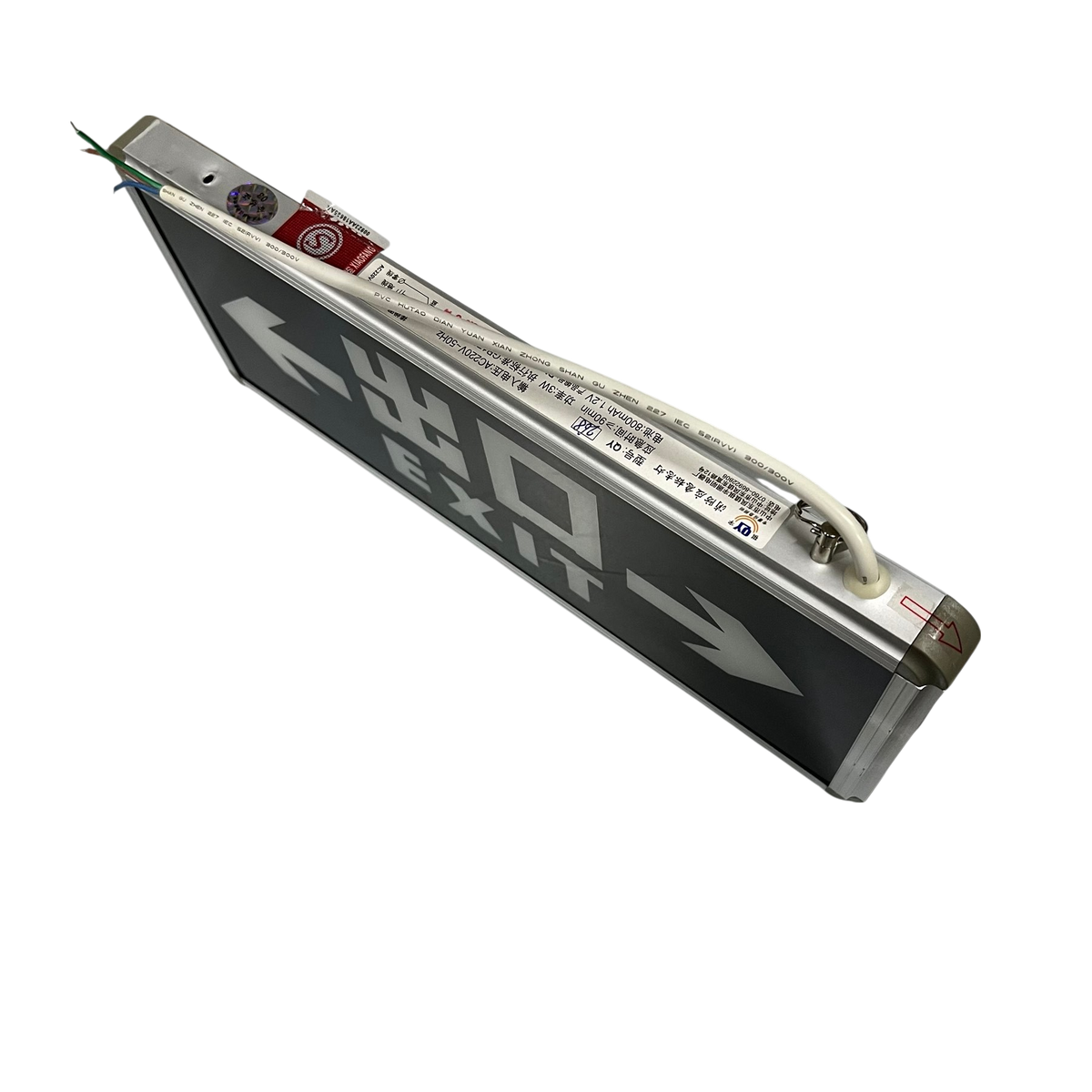 Exit Sign With Arrow Left and Right Green work and safety light with wiring and aluminum frame