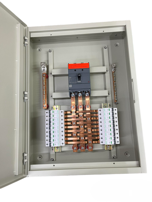 Panel Board Main EZC250F 250A 3 Pole with 18 Branches 1 Pole IC60N Schneider Breakers