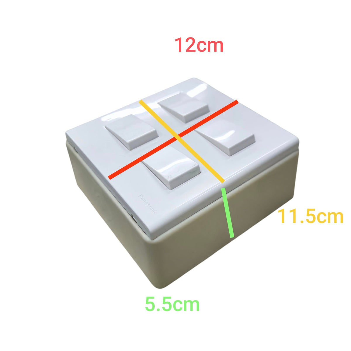 Panasonic 4 Gang 3 Way Switch 16A 250V with Series with Utility Box WEG6804+(4XWEG5002K-5)+Utility Box