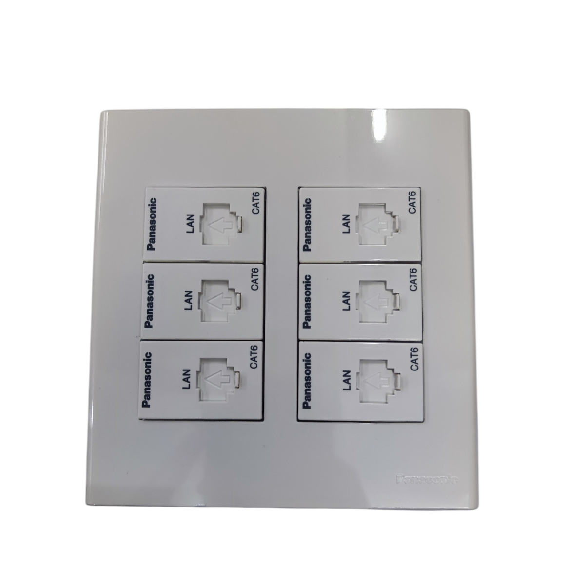Panasonic 6 Gang LAN Outlet CAT6 with Utility Box WEG6806+(6XWEG24886)+Utility Box