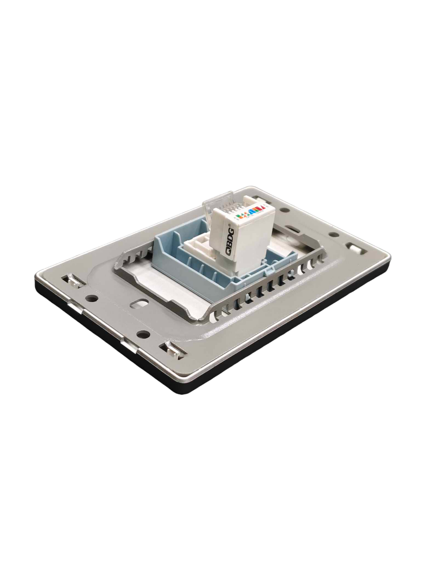 Grazen 1 Gang LAN Outlet with Plate Cover CAT5e Data Outlet Available in Black, White, Grey and White GW-017