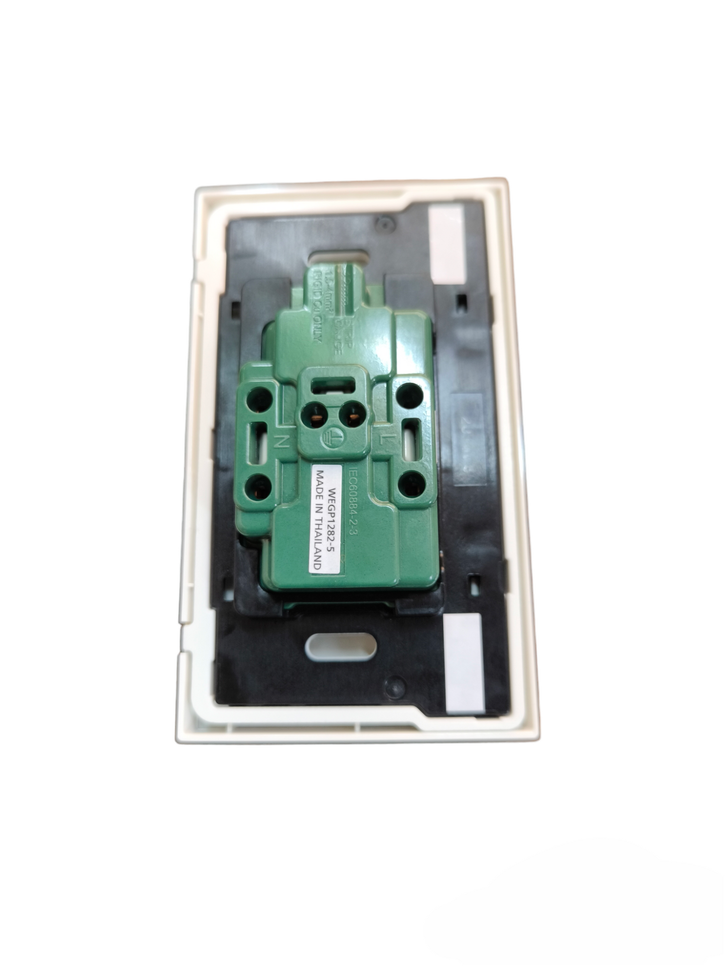 Panasonic Duplex Universal Outlet 16A 250V with Ground and Plate with Individual Switch Control WEGP1282-5