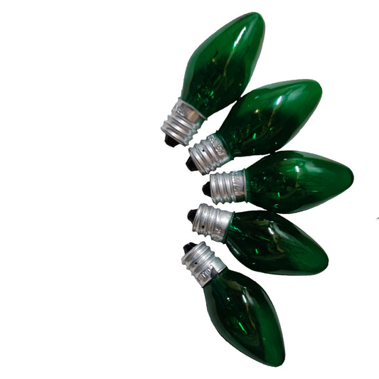 Pollux 5W Pilot Light E12 220V C7 1/2 Small Candle Shape Bulb Clear Tint Color Available in Clear, Green, Red, Blue and Yellow