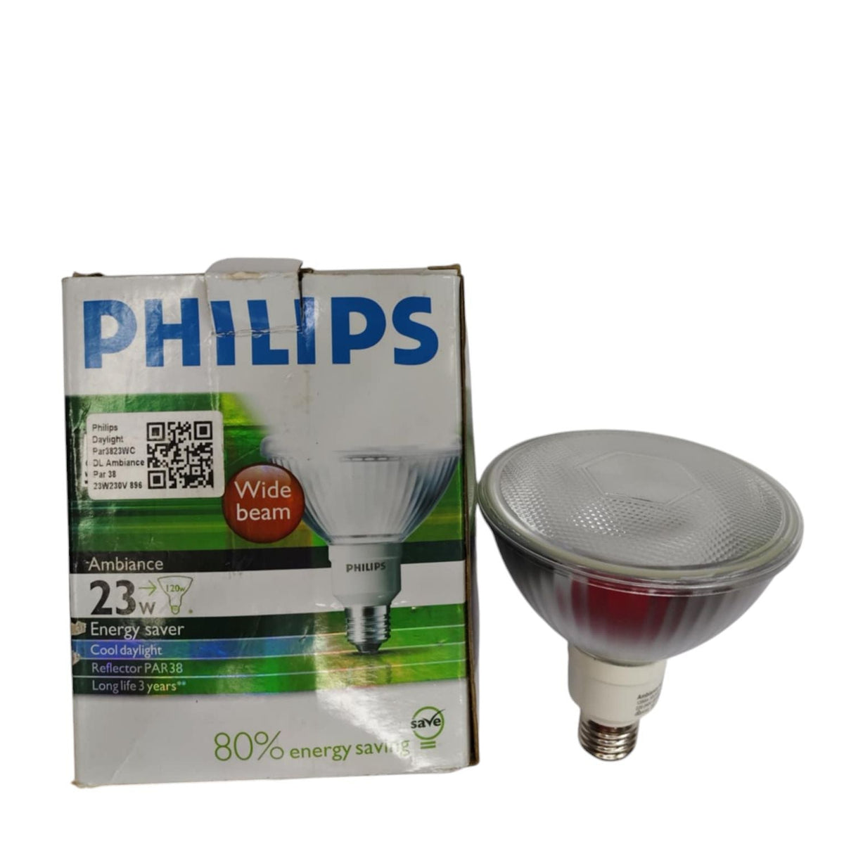 Philips 23W PAR 38 Lamp CFL Cool Daylight E27 220V 6500K Ambiance Weries Compact Fluorescent Lamp