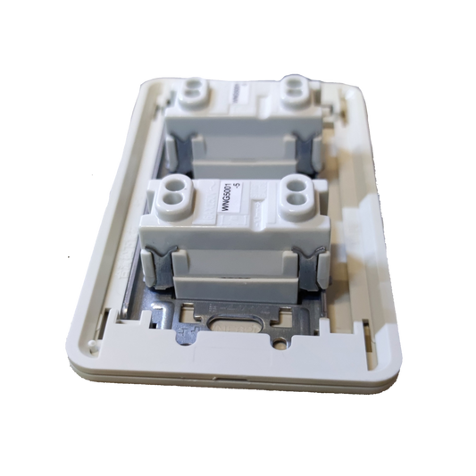 Panasonic 2 Gang 1 Way Switch Classic Series, 2 Gang Switch Classic Series 16A 250V WNG5001-5 / WNF6202W-8
