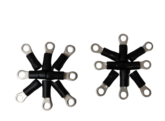 Local Terminal Lugs Ring Type Black Insulation 3.5mm (5Pcs + 5Pcs Free) , Ring Terminal Lugs, Round Terminal Lugs