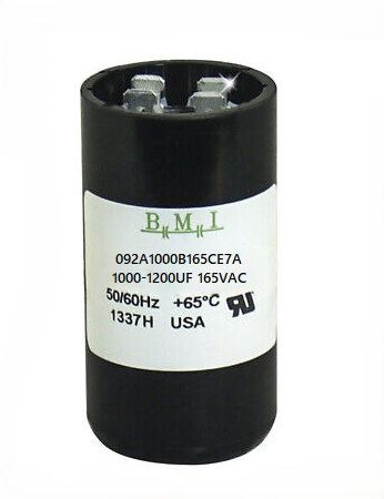 Motor Starting Capacitor 1000-1200 UF BMI Brand, Available in (165VAC, and 125VAC)