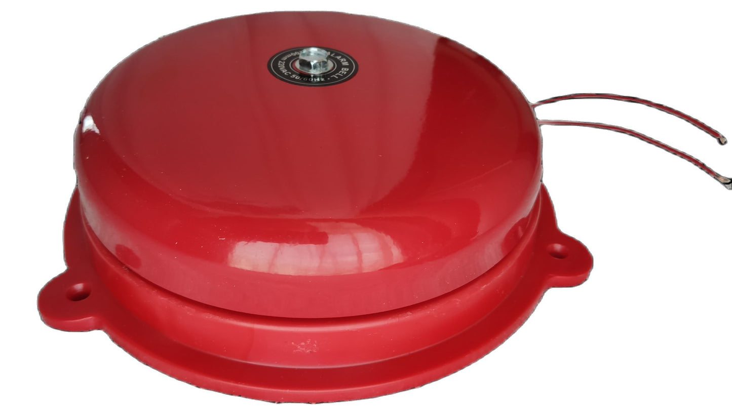 Grippes Fire Alarm Bell 8 Inch 200mm red metal fire alarm bell with wiring for safety alert
