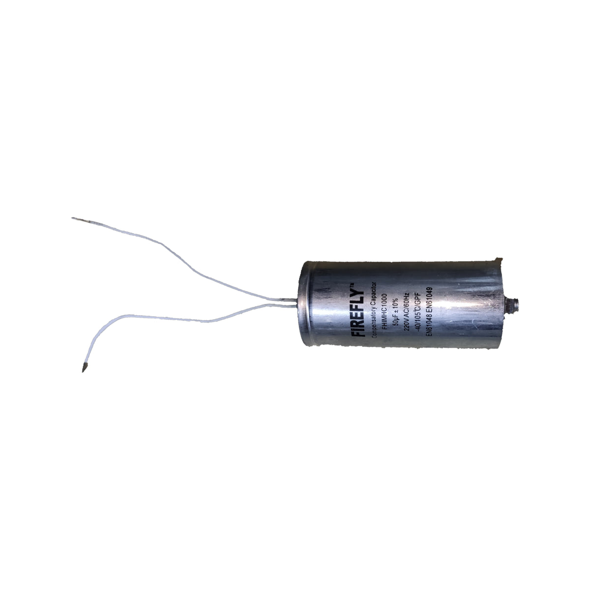 Firefly 16uf 220V AC capacitor with two wire connections for electrical circuits