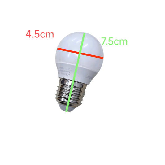 Firefly 3W LED bulb E27 with compact design measuring 4.5cm x 7.5cm for energy-efficient lighting