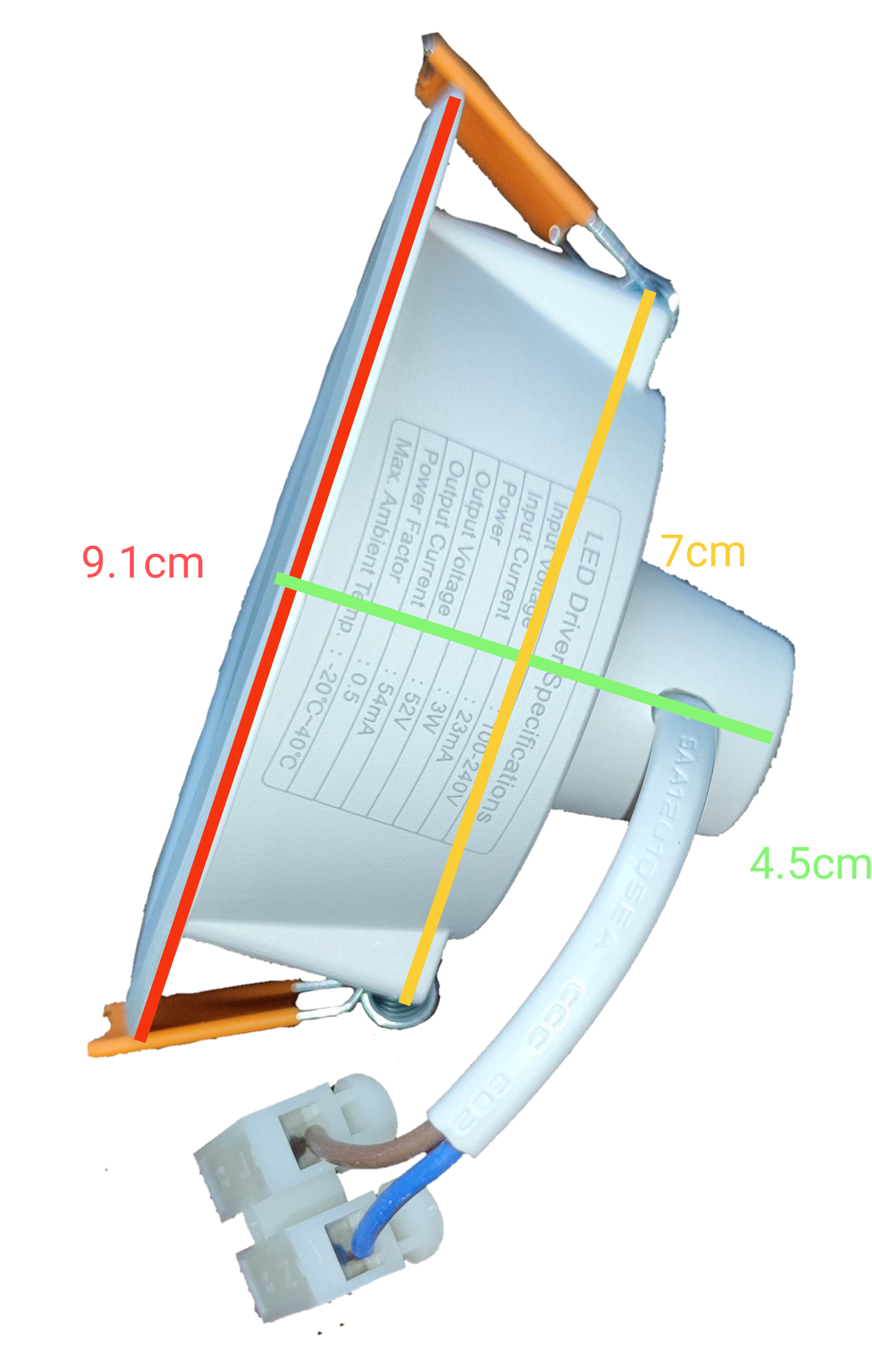 Firefly 3W LED downlight tri color with a sleek design and compact size for versatile lighting options