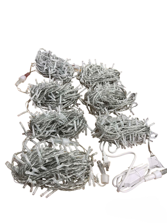 Firefly LED Christmas Light 1050 LED Lights with clear wiring and power plug for holiday decoration