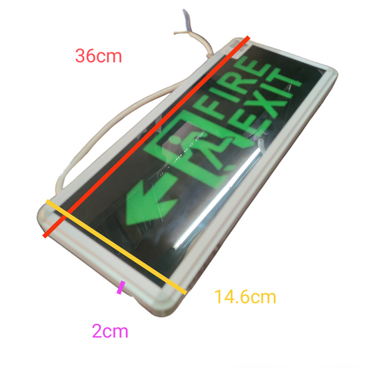 Firefly LED Exit Sign Double Face Running Man with green arrow and fire exit text for safety lighting
