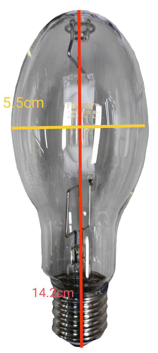 Firefly High Intensity Discharge Metal Halide Lamp Elliptical bulb with clear glass and screw base