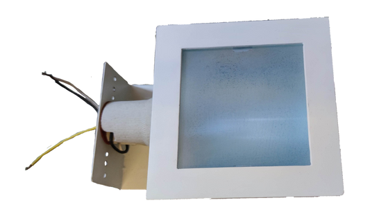 Square 5 Inches Fixture 1xE27 Lighting Installation with White Finish and Wiring for Easy Setup