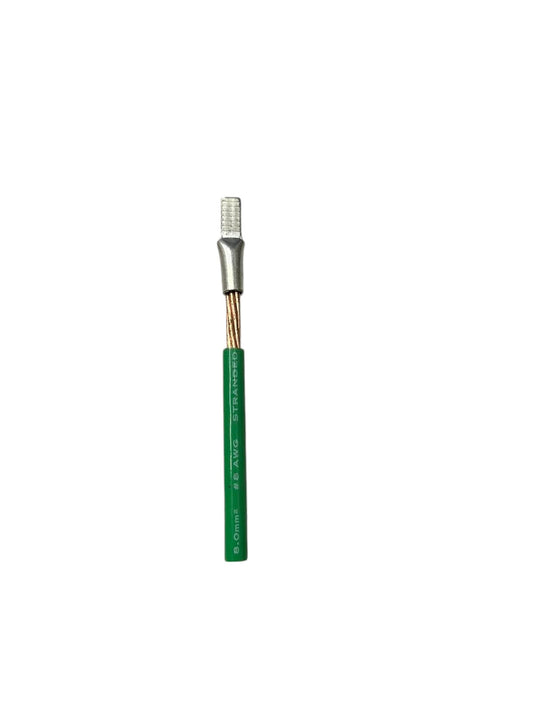 Flat Head Terminal 3.5mm to 4mm electrical wire connector with green insulation from China