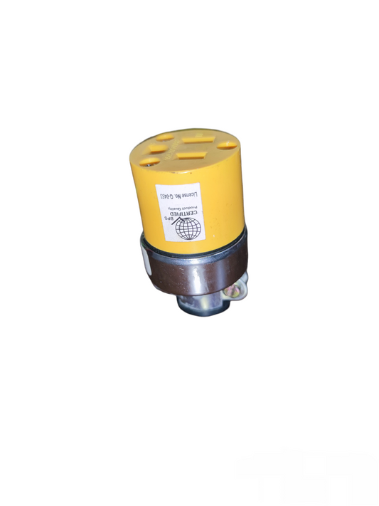 Surer Flat Pin with Ground Cord Connector S515 yellow power plug for electrical connections