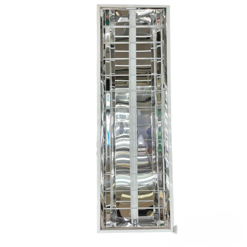 Philips and China ceiling light with Fluorescent Tube Aluminum Reflector in rectangular chrome frame