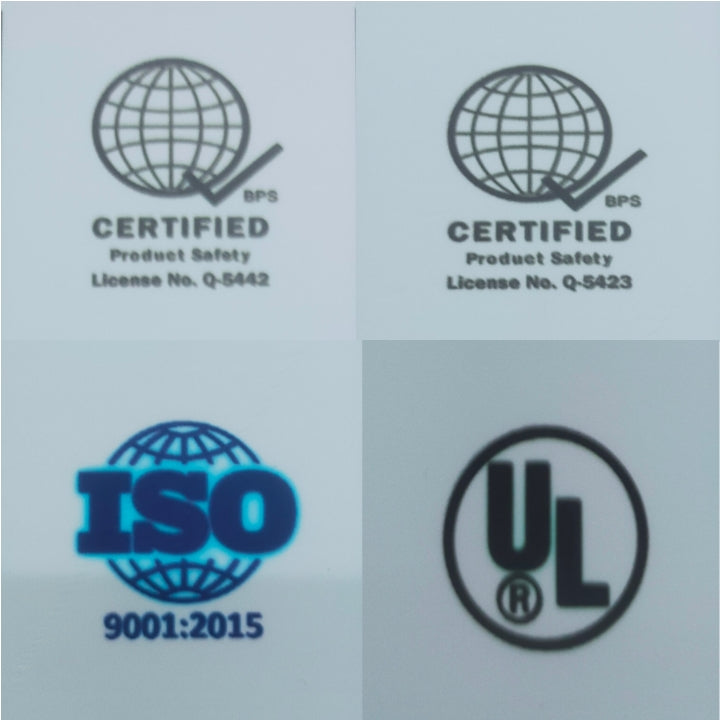 Certification logos including BPS certified, ISO 9001 2015, and UL for FSL AWG 8 THHN Stranded Wire RED