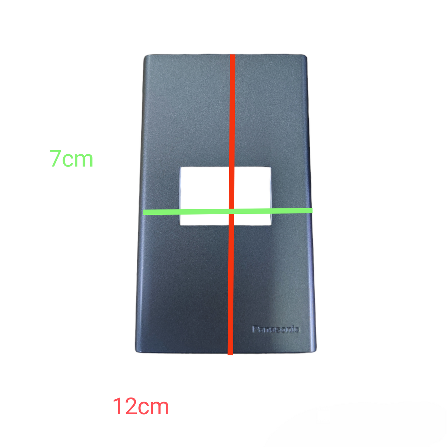 Panasonic 1 gang plate cover metallic gray, sleek design, perfect for modern interiors