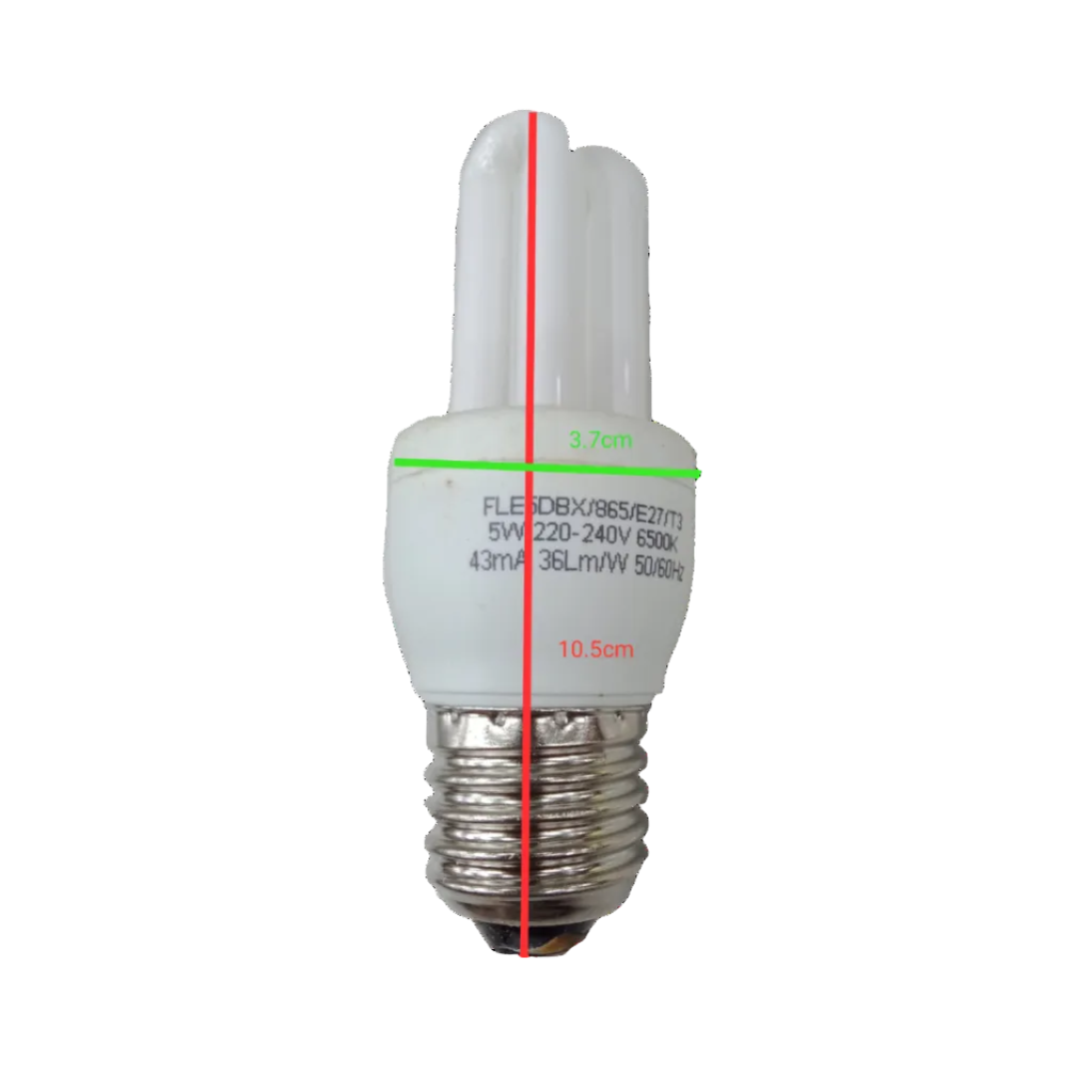 5W GE 2U 220V economizer lamp compact fluorescent bulb with E27 base by Electx Electrical Supply