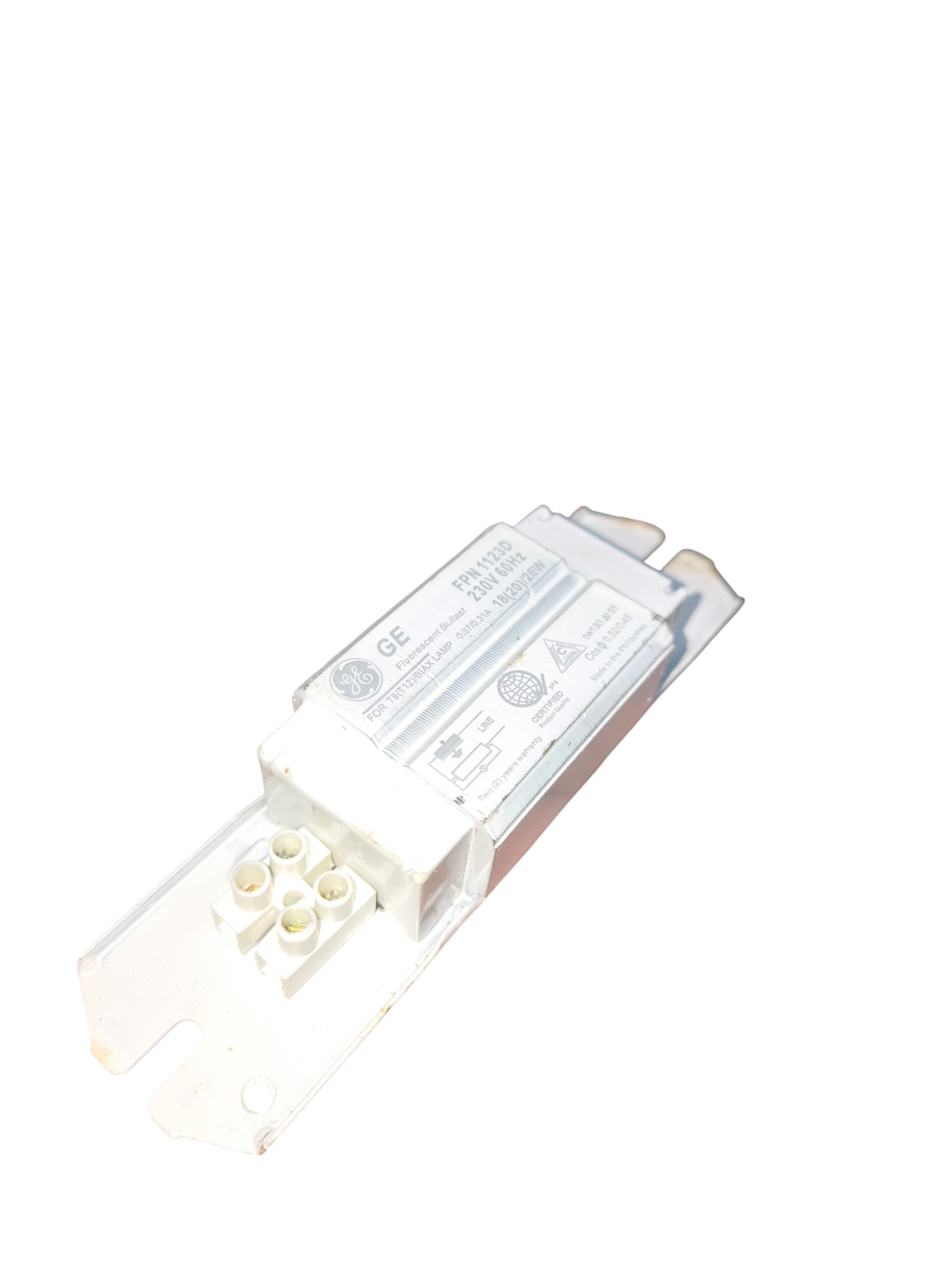 GE fluorescent magnetic ballast 220V for electrical circuitry and lighting