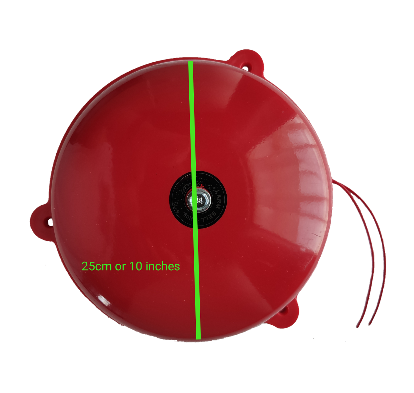 Grippes 10 inch fire alarm bell in bright red for fire safety and emergency alert systems