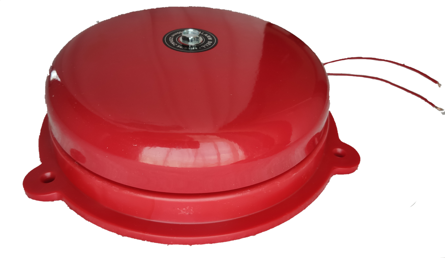 Grippes 10 inch fire alarm bell in red for door chimes and safety alerts