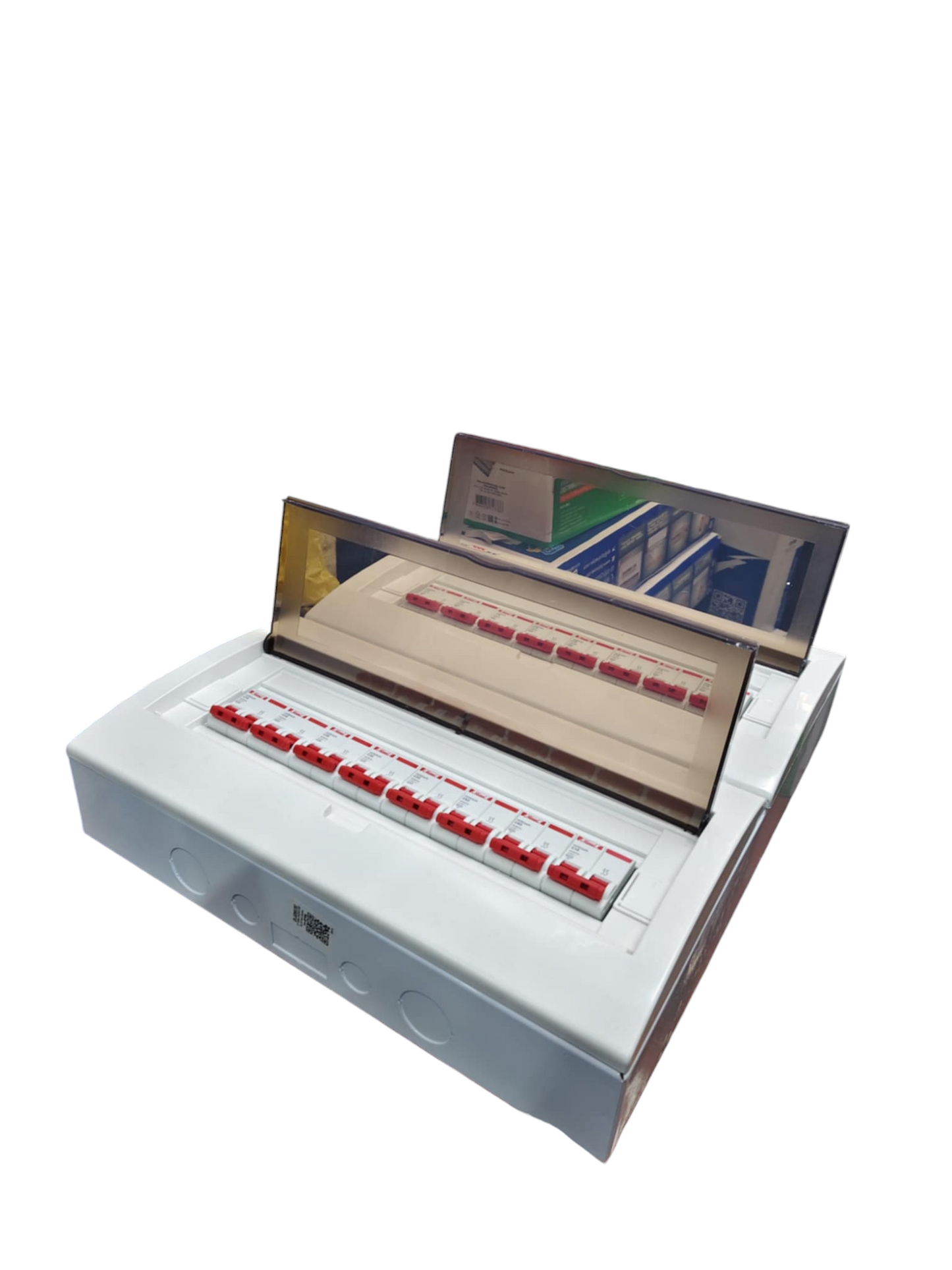 Himel and ZY 15 Branches 2 Pole Miniature Circuit Breaker electrical distribution box with red switches