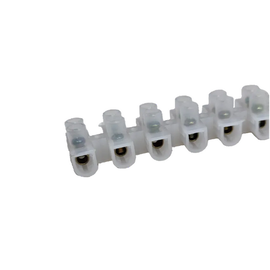 Grippes 15A 250V PVC terminal block with multiple connection points for electrical circuitry