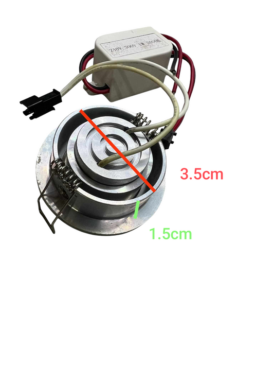 1W LED downlight 220V small round ceiling light with wiring and metal spring clips from China