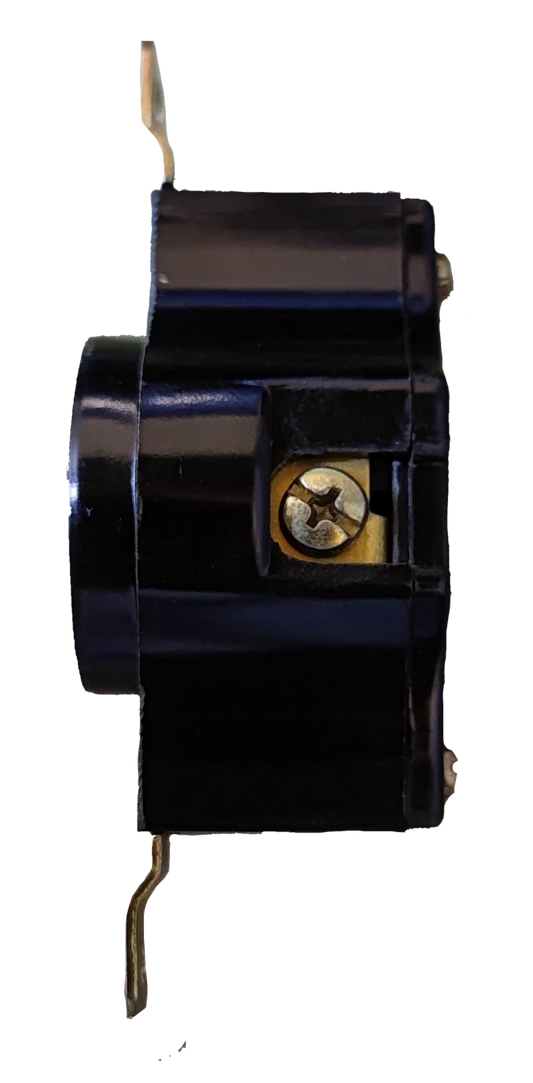 Surer 20A Twist Lock Outlet 2P 250V power point with black housing and brass screw terminal