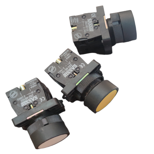 Sassin 22mm Push Button Switch 1NO 1NC for Door Chimes and Bells with black housing