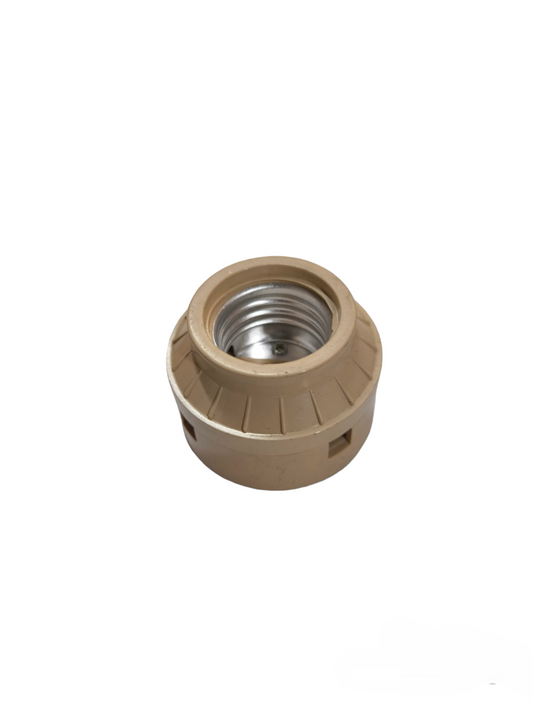 Taiyou 2x2 Lamp Plastic Socket E27 in beige for lighting installation and accessories