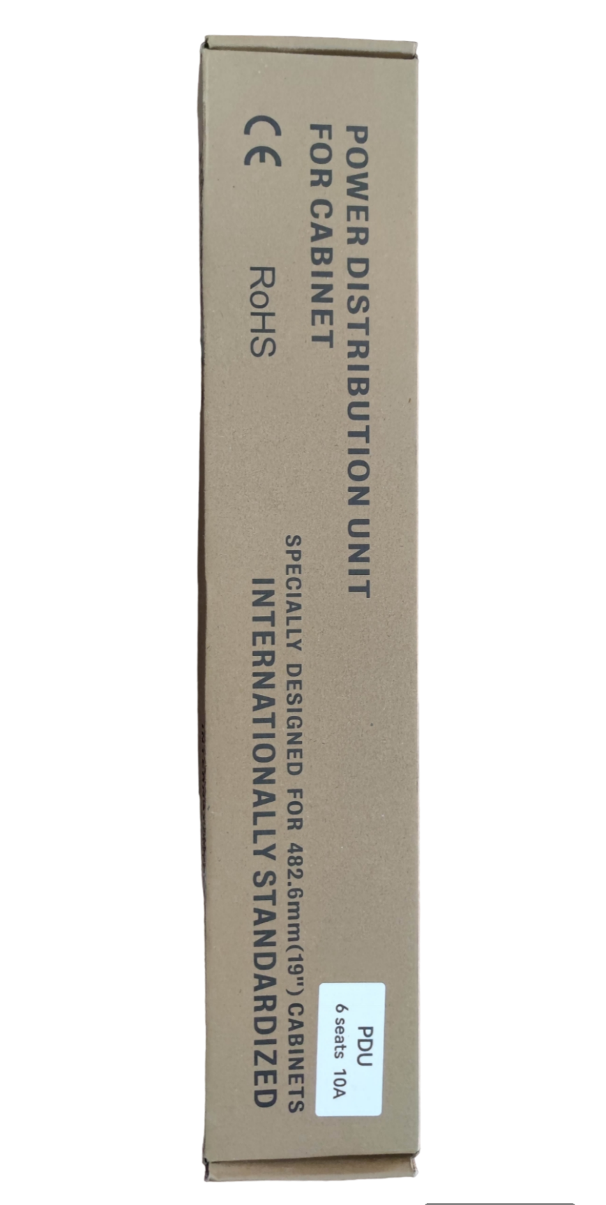 Grippes 6 gang power distribution unit in cardboard packaging for cabinet use with international standards