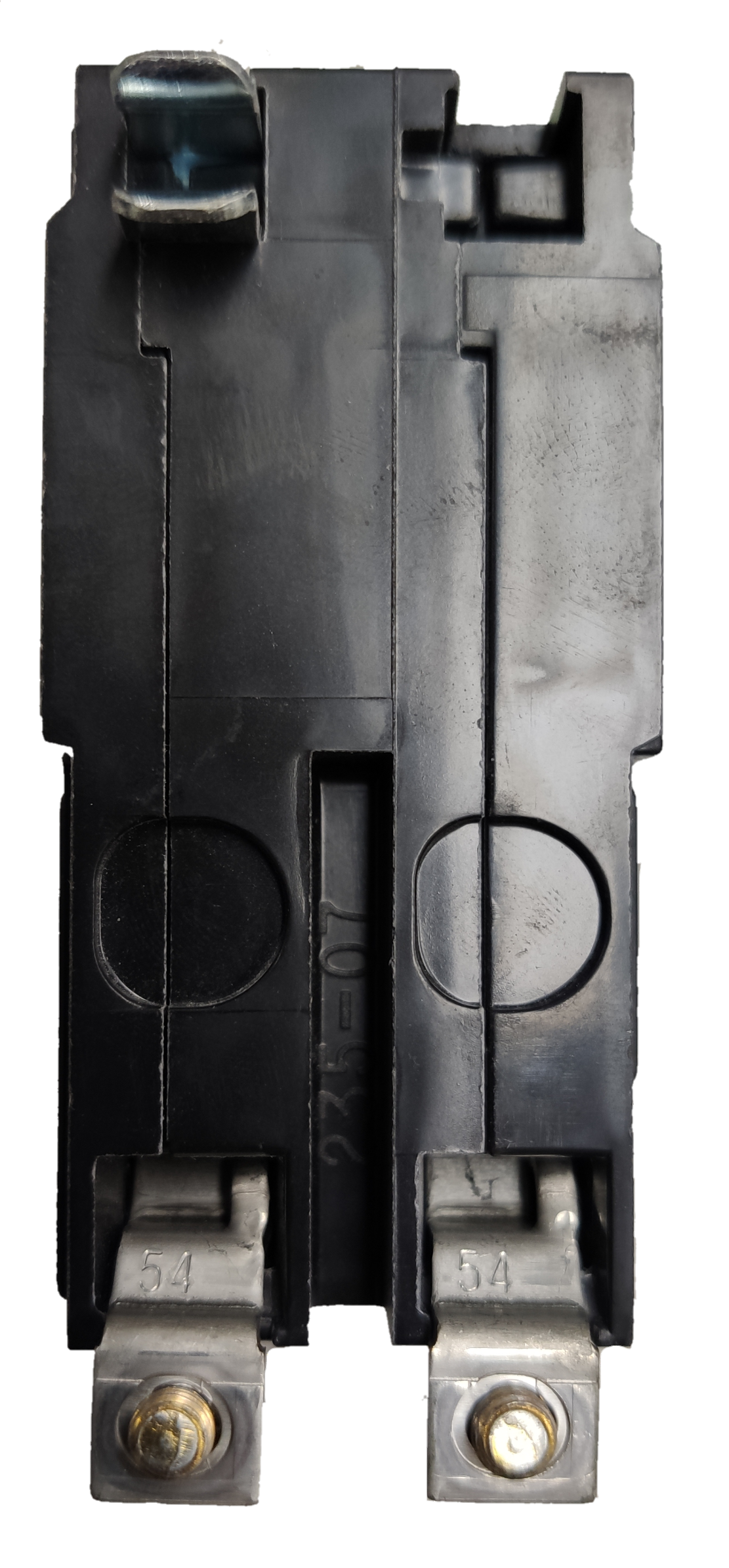 Square D Circuit Breaker 30A 2 Pole QOB black electrical component with metal terminals