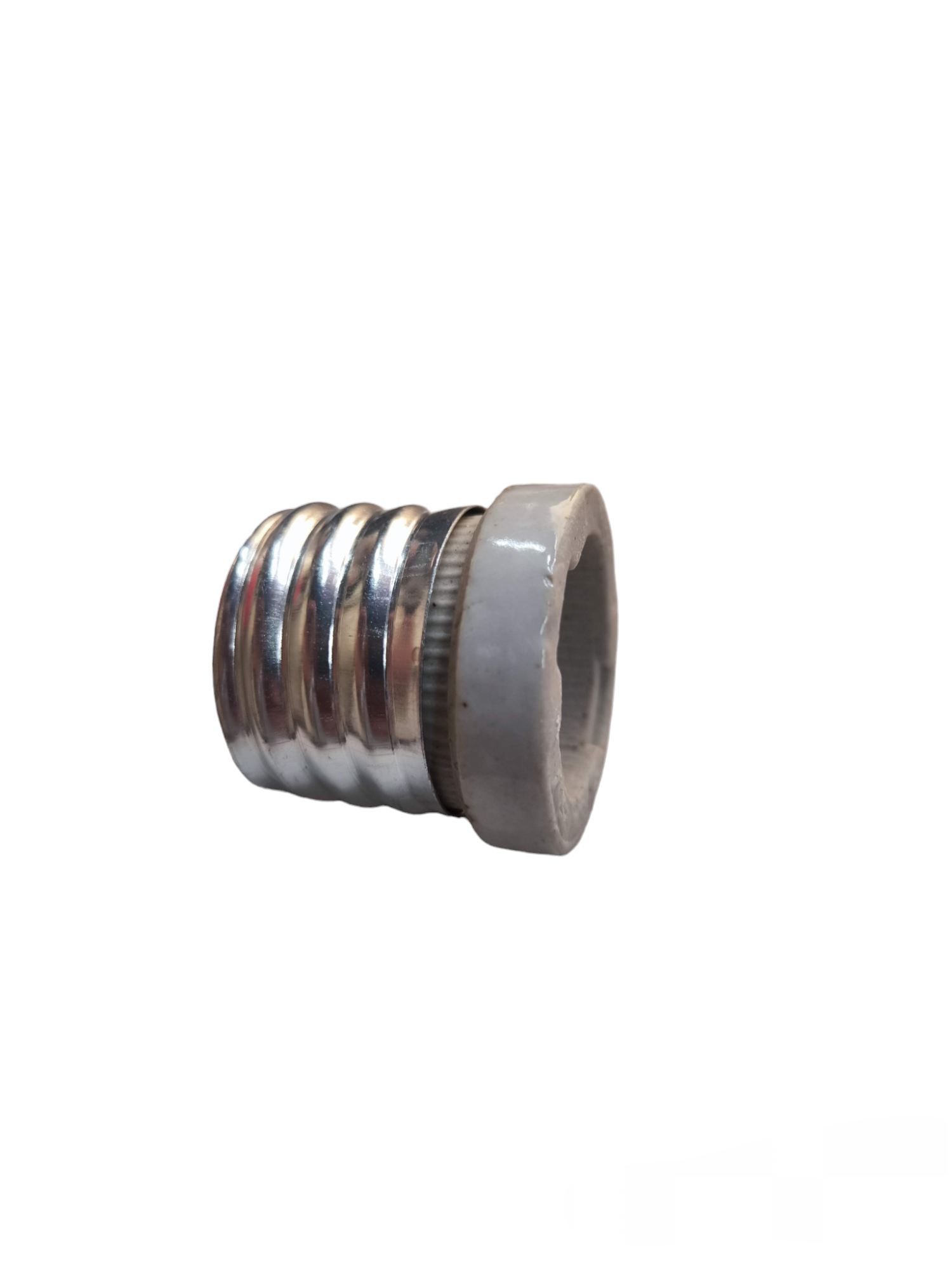 Kopez E40 to E27 bulb adapter with metallic finish for lighting installation and accessories