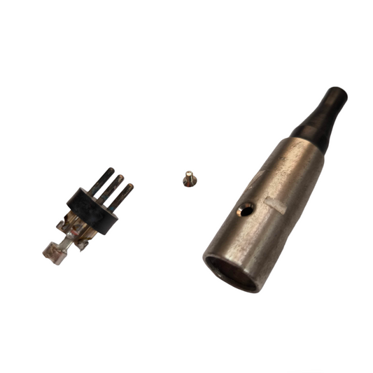 Shure Microphone Male Plug accessory with metal connector parts for audio equipment
