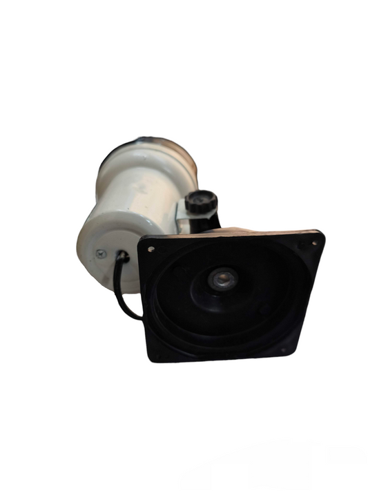Spot Light Holder E27 Square Base with white cylindrical body and black wired square mounting plate
