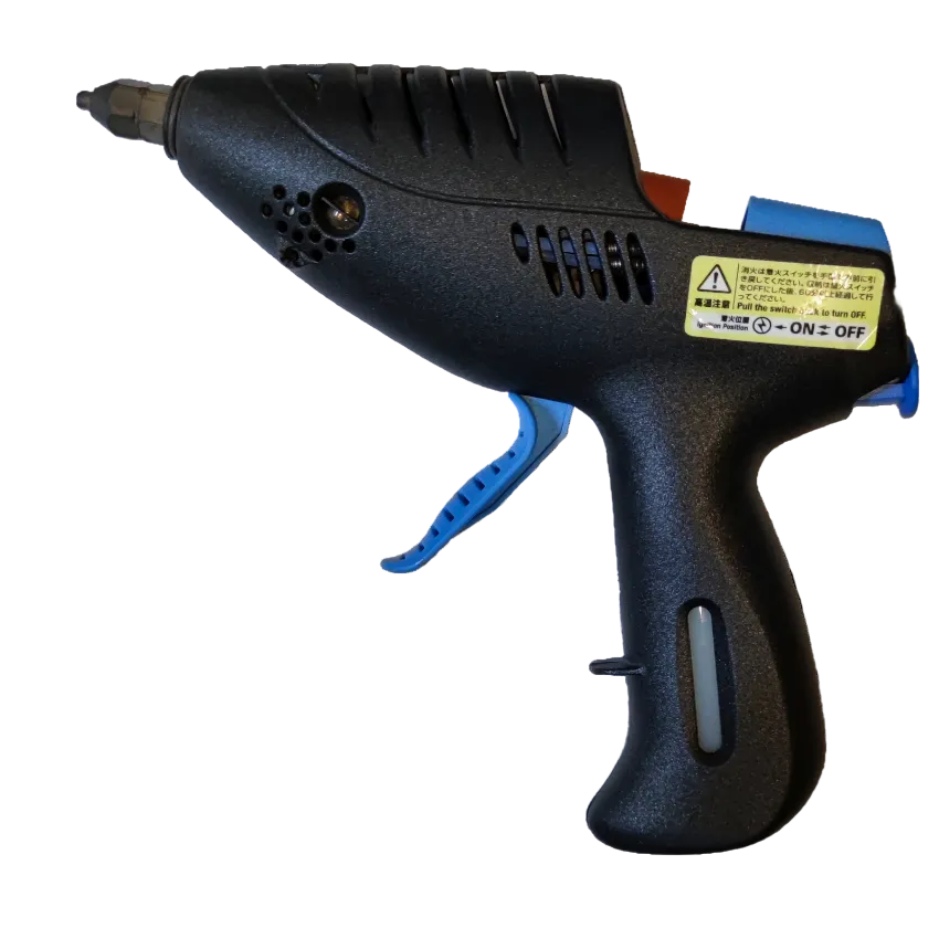 Goot Glue Gun Big Butane Gas hand tool with ergonomic black body and blue trigger for precise adhesive application
