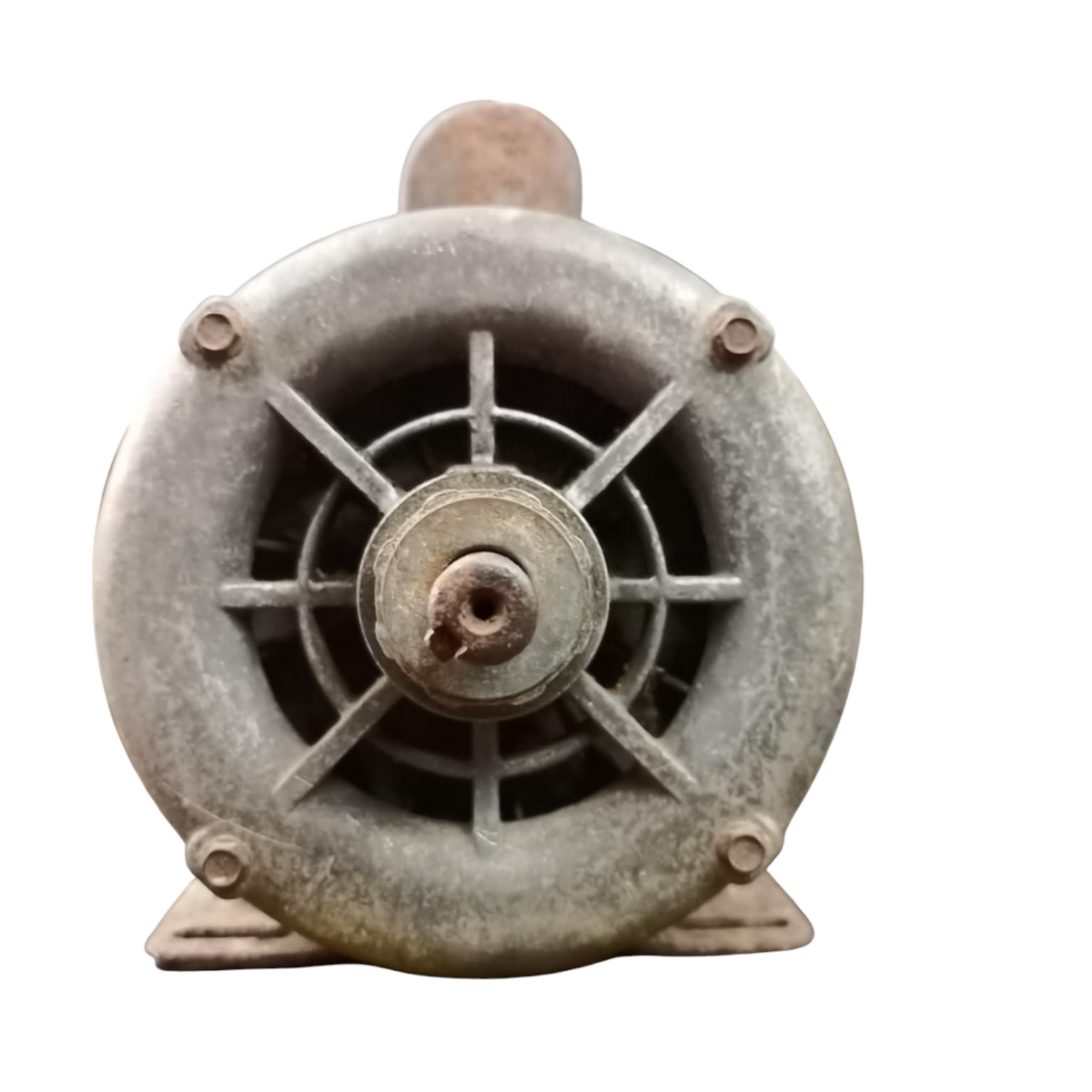 Gould electrical motor front view showing circular fan and central shaft RPM 1725 Refurbished