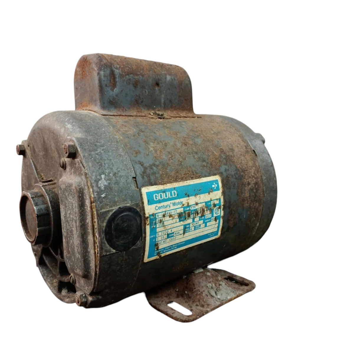 Gould electrical motor with rusted casing RPM 1725 Refurbished industrial circuitry part