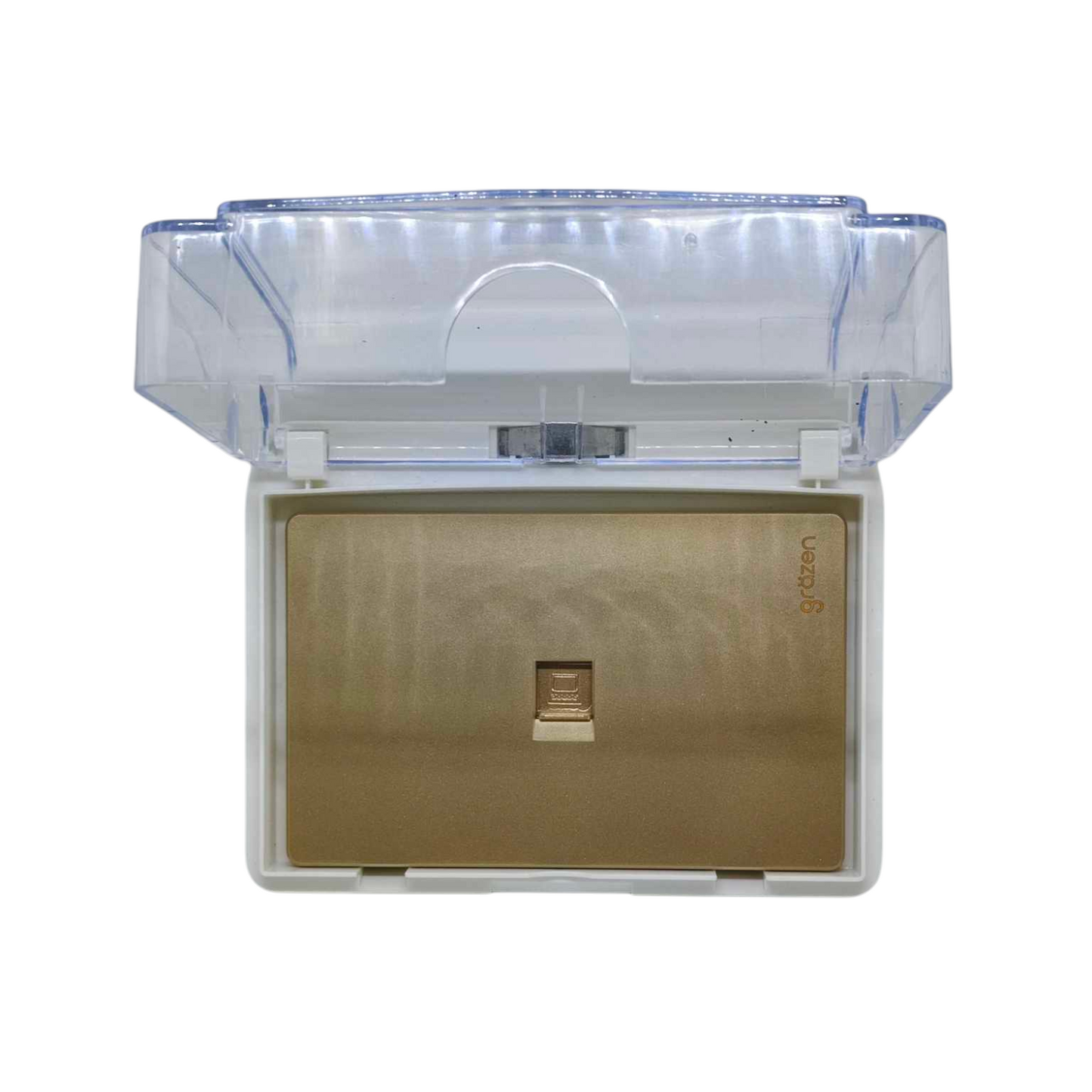 Grazen 1 gang ethernet wall plate waterproof in clear enclosure for durable outdoor connectivity