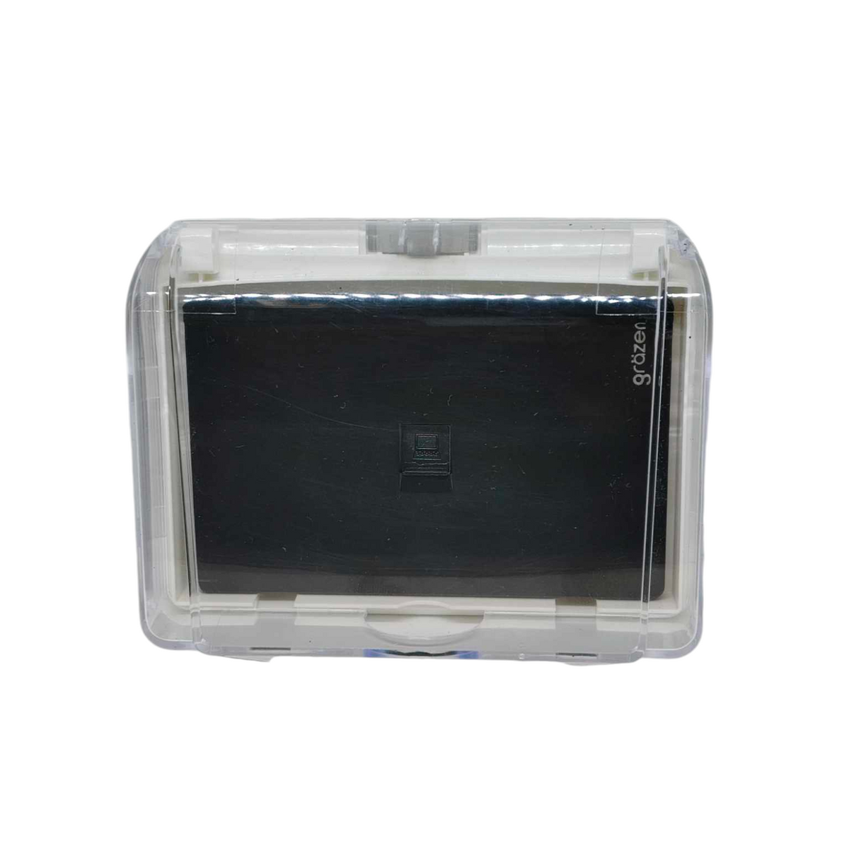 Grazen 1 gang ethernet wall plate waterproof in a transparent protective case for outdoor use